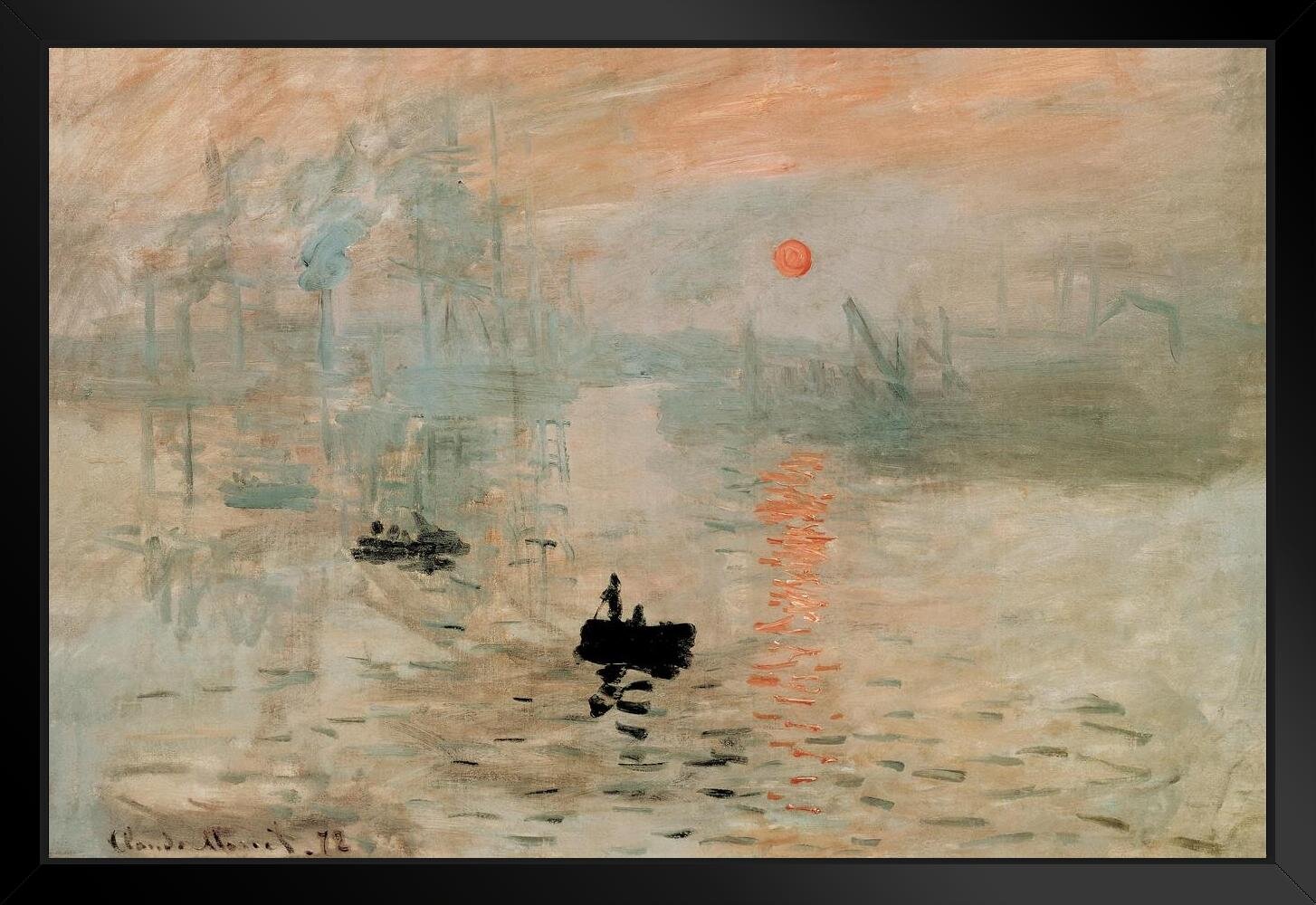 Vault W Artwork Claude Monet Impression Sunrise 1872 Impressionist Oil ...