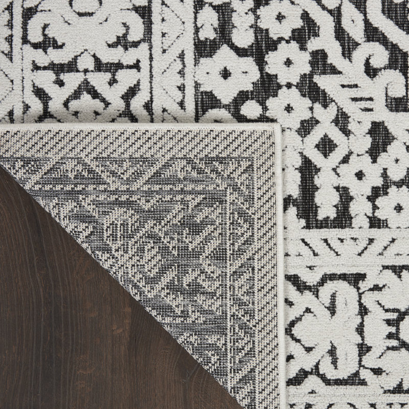 Tapis gris moderne Romelia, Tapis de couloir 2 pi 2 po x 7 pi 6 po