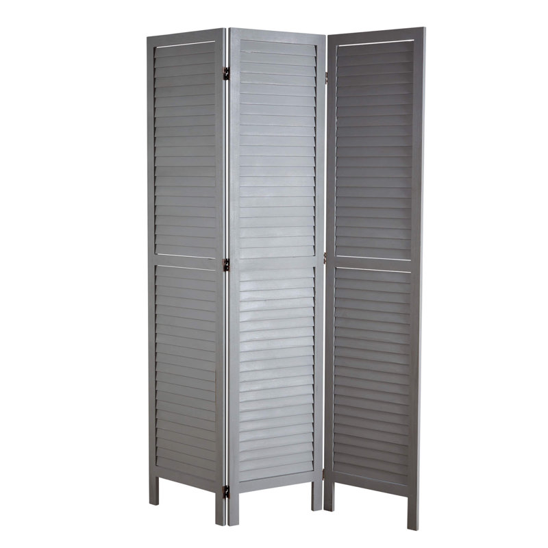 Horsham Fully Assembled 3 Panel Partition Room Divider, Grey
