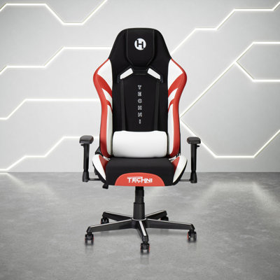 Black with Red & White Gaming Chair