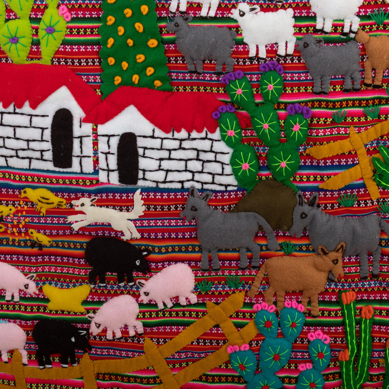 Hand Woven Plastic / Acrylic Tapestry