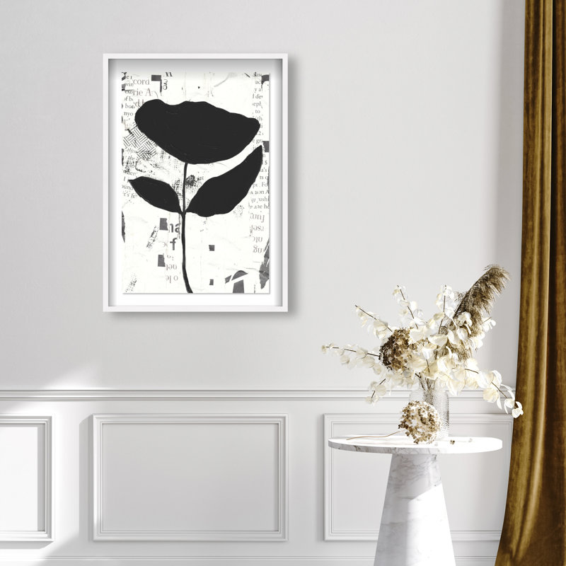 Single Tulip Print by Oliver Gal, 55.5"H x 37.5"W, White Shadowbox