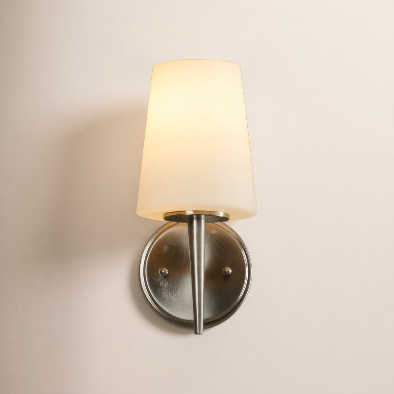 Applique murale articulée à 1 lumière à intensité variable Erlandson, A19 100 W moyen, Nickel brossé