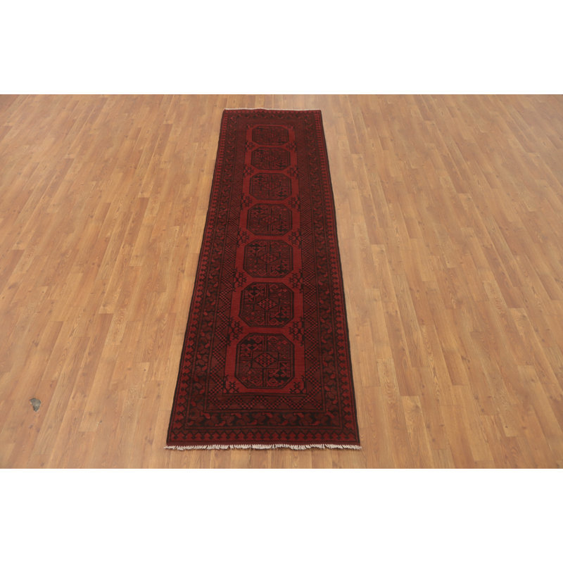 Tapis de couloir oriental afghan Elephant
