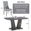 Ensemble de table de salle à manger 5 pièces, plateau de table d'une épaisseur de 1,8 po et pieds en forme de V, table de salle à manger de cuisine moderne de 63 po et chaises rembourrées pour la salle à manger de cuisine-2099156976