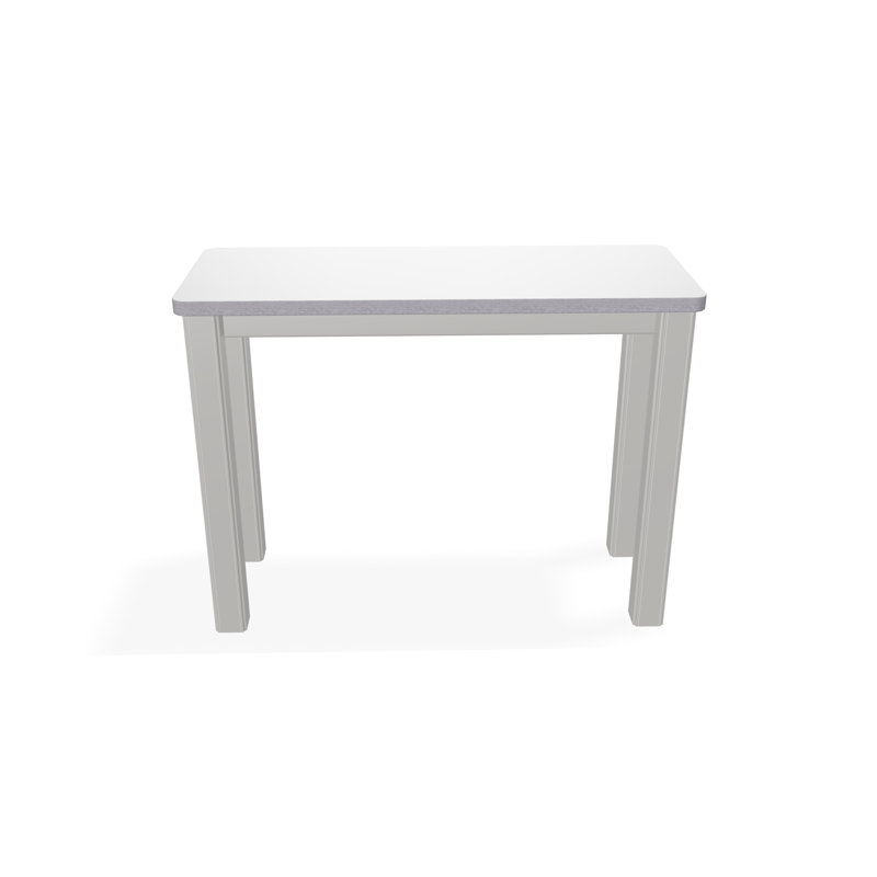 Outdoor Rectangular Side Table, Gray/Snow
