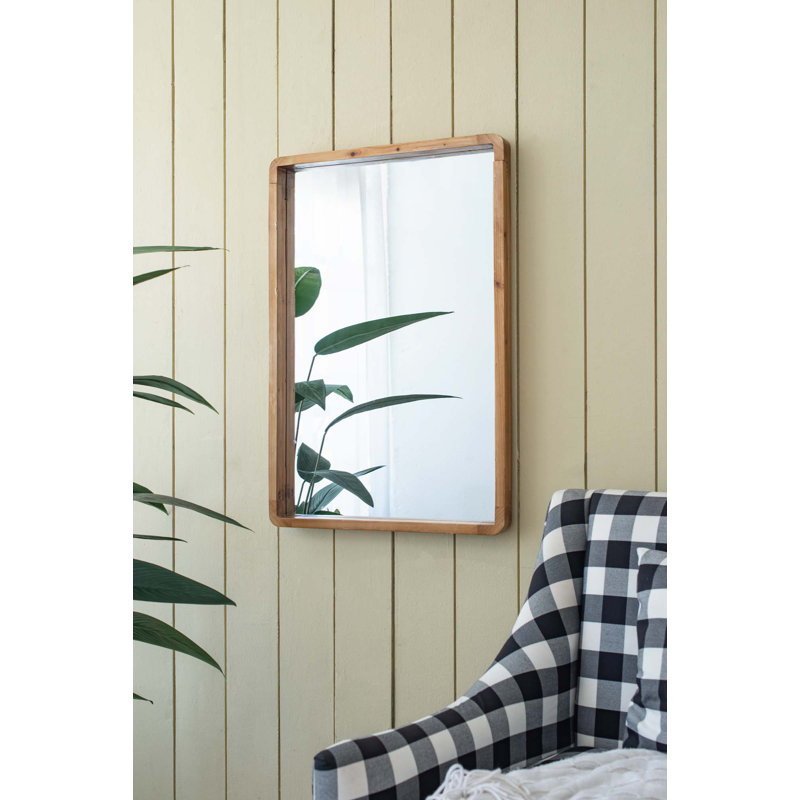 24"x36" Rectangle Wood Mirror