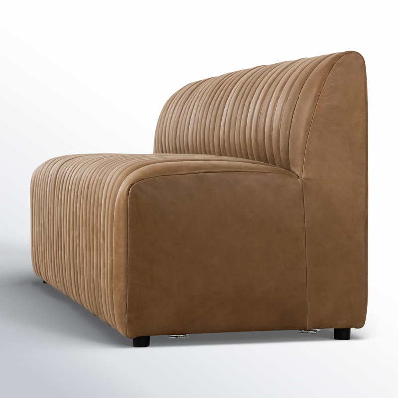 Augustine Upholstered Dining Bench, Palermo Drift Genuine Leather, 31.5" H x 82" W x 28" D