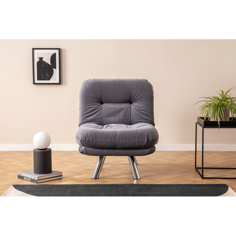 Fauteuil convertible l 43,7 po Haana, Tissu gris