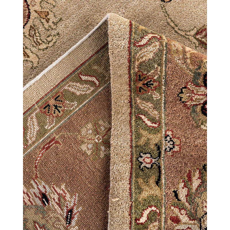 Handmade Sand Wool Rectangular Area Rug, 8' 10" x 11' 10"