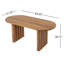 Table de salle à manger moderne ovale en panneau de fibres à densité moyenne de 65,35 po, table de cuisine brune avec pieds cylindriques, table de salle à manger spacieuse pour 4 personnes, meubles de style Mid-Century pour la salle à manger, table de cuisine robuste facile à nettoyer