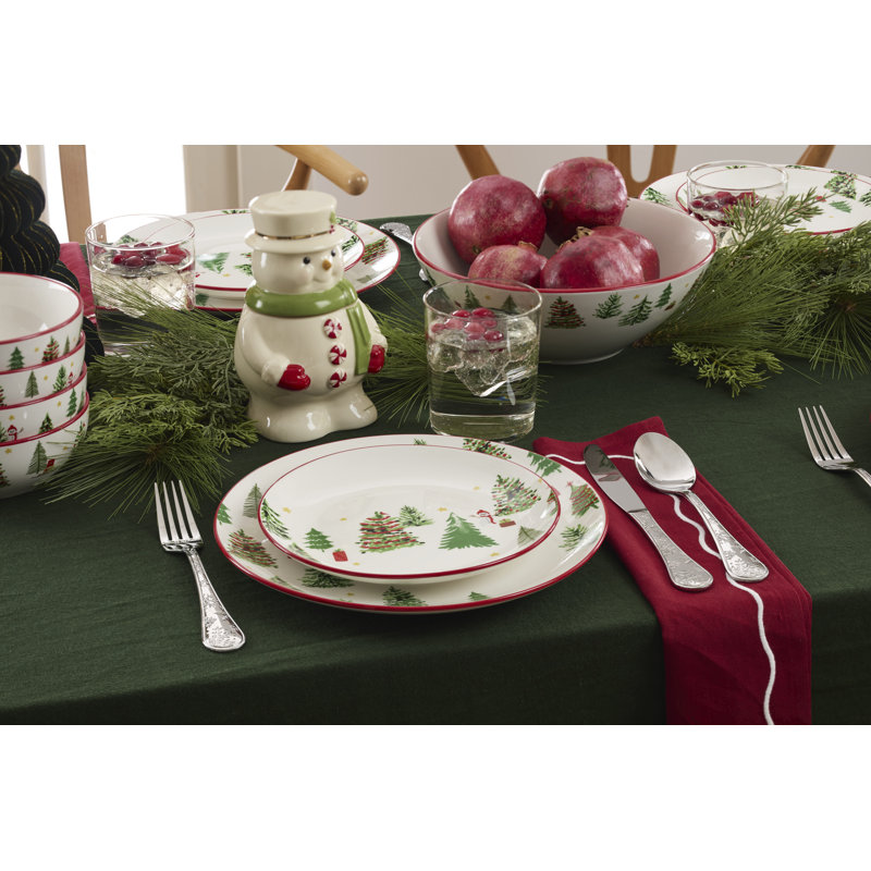 Assiettes décoratives Oneida Merry & Bright, ensemble de 4, service pour 4 personnes