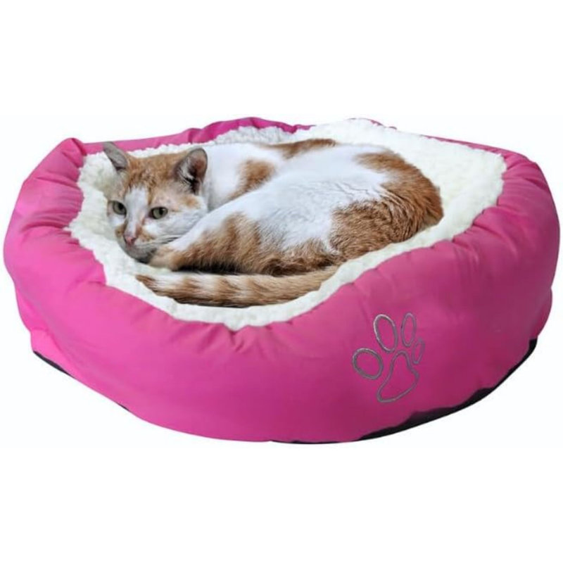 Lit pour chien avec traversin Galdina, Rose