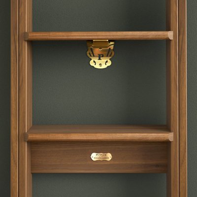 Pivot Ladder Polished Brass Wall Bracket Set