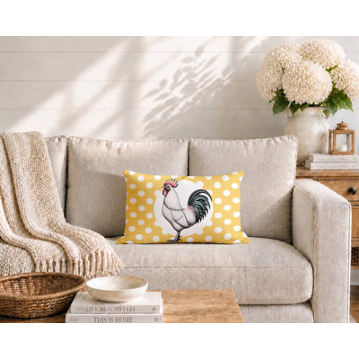 Oreiller réversible intérieur / extérieur Rooster
