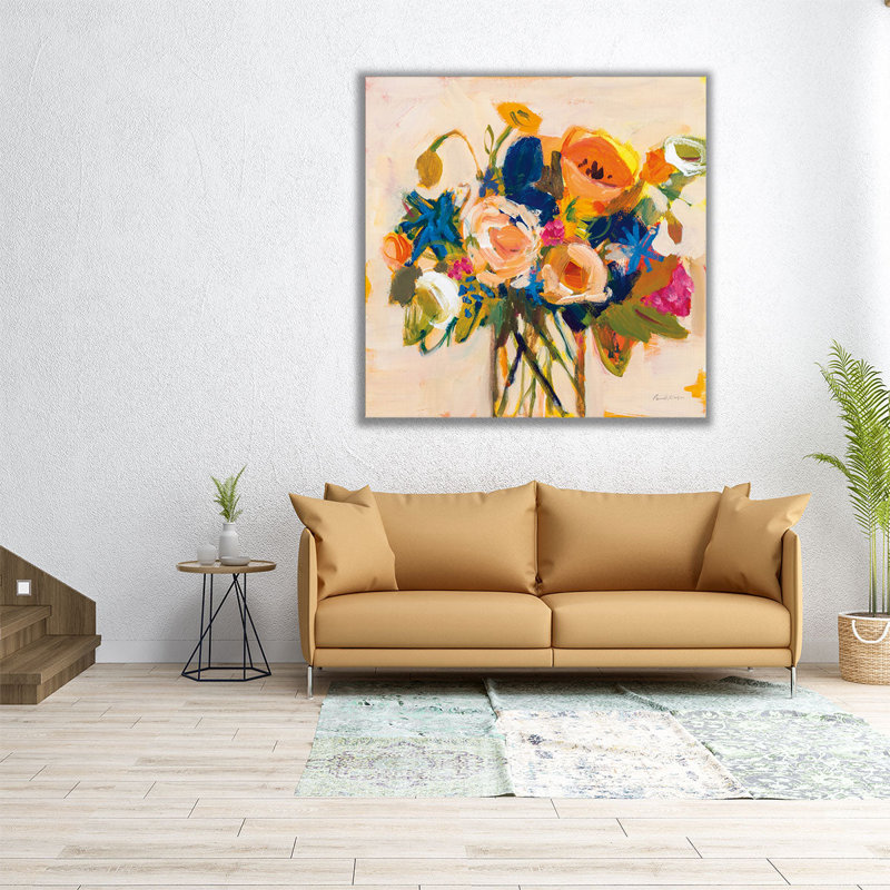 Boho Blooms - Canvas Print Wall Art, 12" H x 12" W