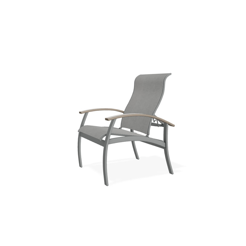 Chaise de patio Askar, Désert, Alliage Sunbrella®, Graphite texturé