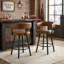 Tabouret de comptoir rembourré l 21,75 po avec repose-pieds en métal-2093207246
