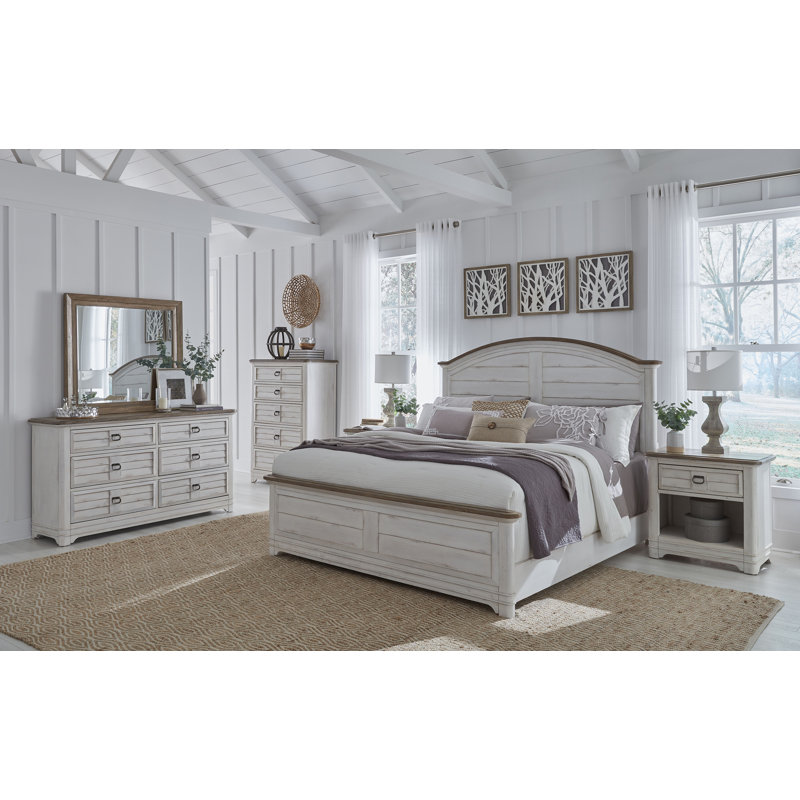 68'' W 6 - Drawer Dresser, White-washed/Brown