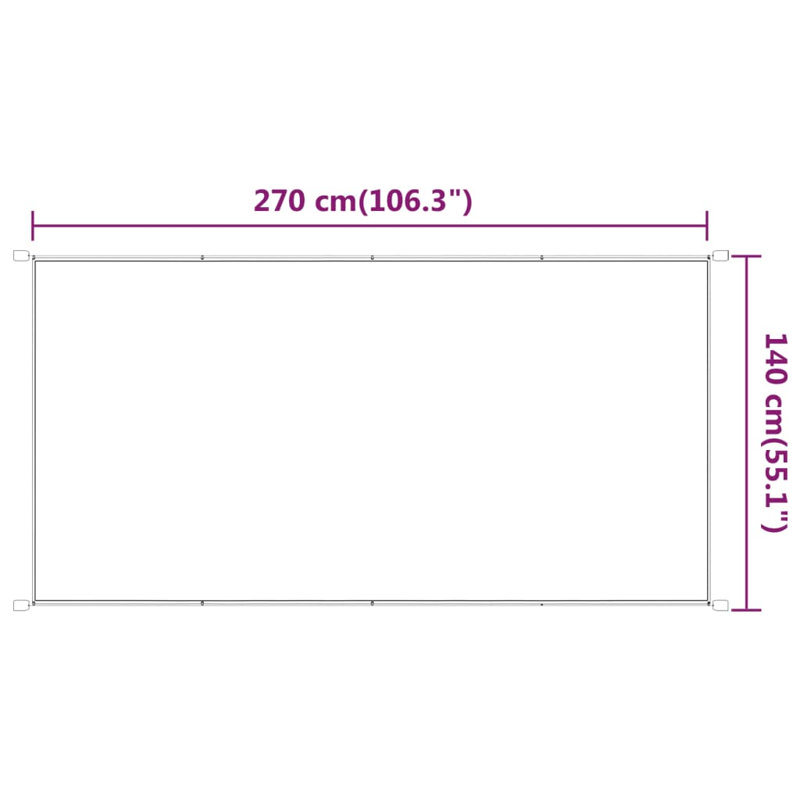 Symple Stuff 270cm W x 140cm D Polyester Cover Retractable Patio Awning, Green