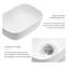 Lavabo vasque de salle de bain au-dessus du comptoir - vasque ovale en céramique blanche, lavabo moderne pour rénovation de salle de bain