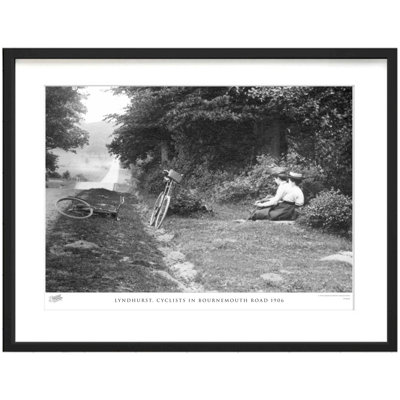 Lyndhurst, Cyclists In Bournemouth Road 1906 by Francis Frith - Single Picture Frame Print