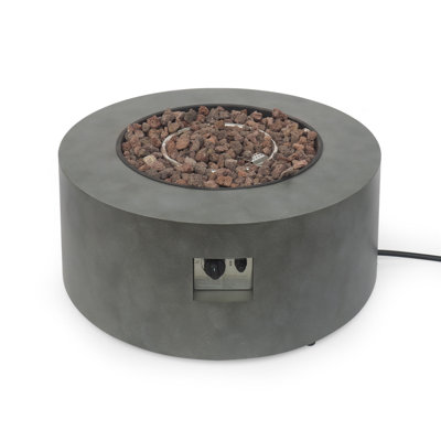 WELLINGTON ROUND IRON FIRE PIT -40,000 BTU,TANK OUTSIDE