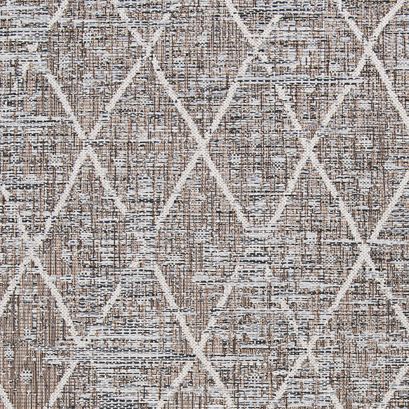 Avesbury Geometric Flatweave Taupe Twig Indoor Outdoor Area Rug, Rectangle 6'6" x 9'6"