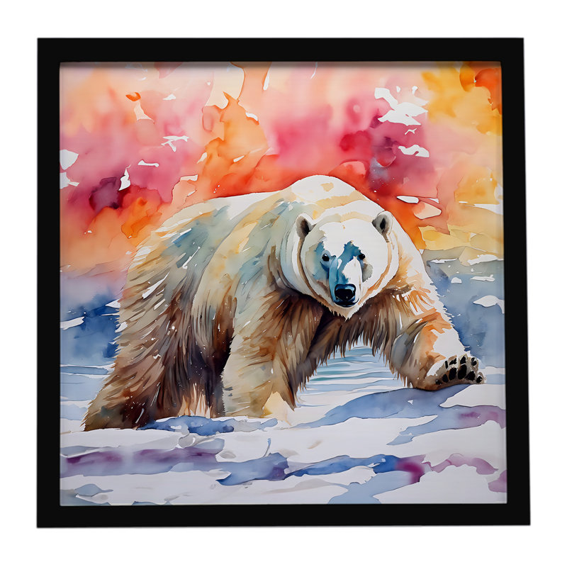 Polar Bear Framed Metal Print
