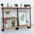 Industrial Pipe Shelf, 43.3In Heavy Duty 3-Tier Rustic Wall Mounted Bookshelf For Study, Kitchen, Living Room, And More