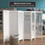 6 Ft. Tall Adjustable Shutter Room Divider White 3 Panel-1995893444-1995893446