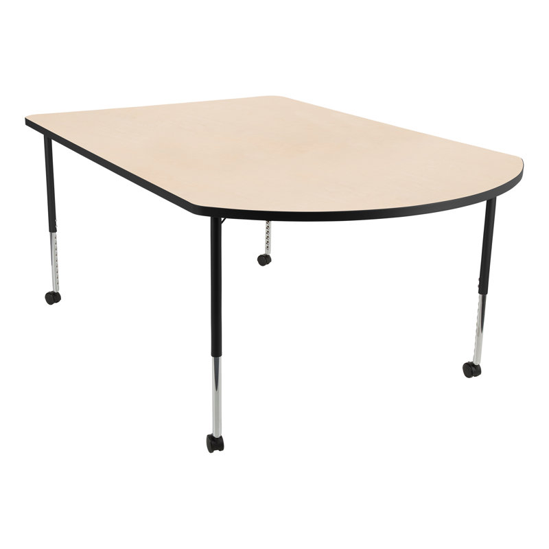 Table d'activité mobile à hauteur réglable 72 po x 48 po Structure Series Workaround, Noir, Érable