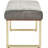 Elle Decor Giselle 43'' W Modern Entryway Bench, Shiny Metal Legs, Upholstered Vanity Stool & Bedroom Settee