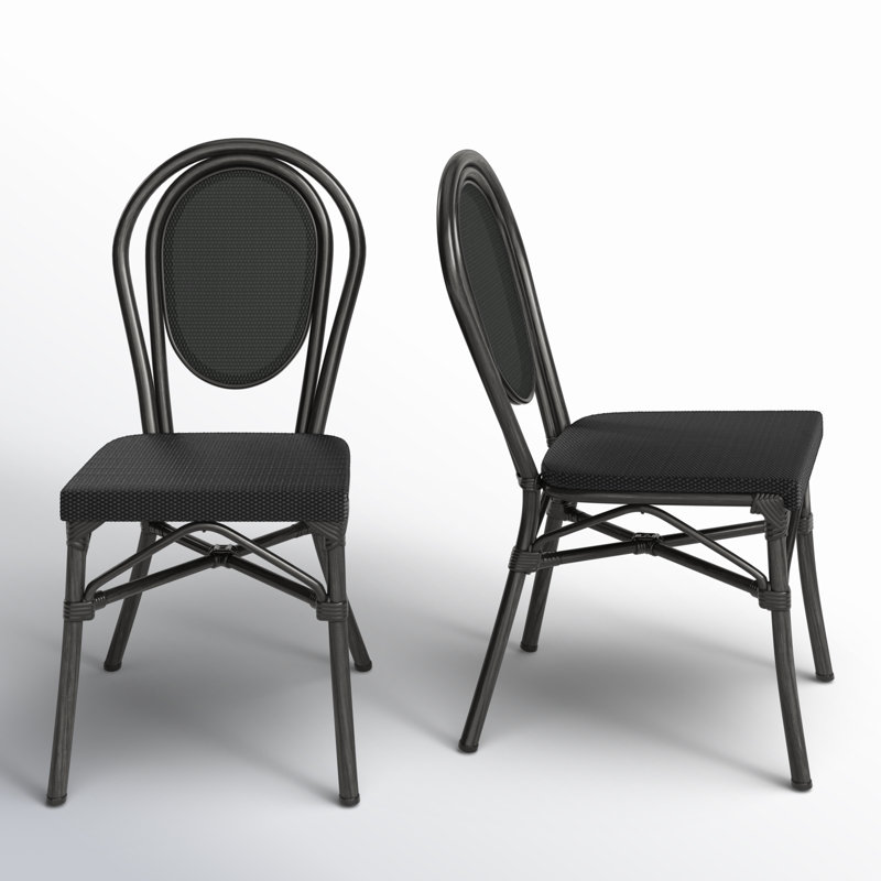 Chaise d'appoint empilable Abode, Noir
