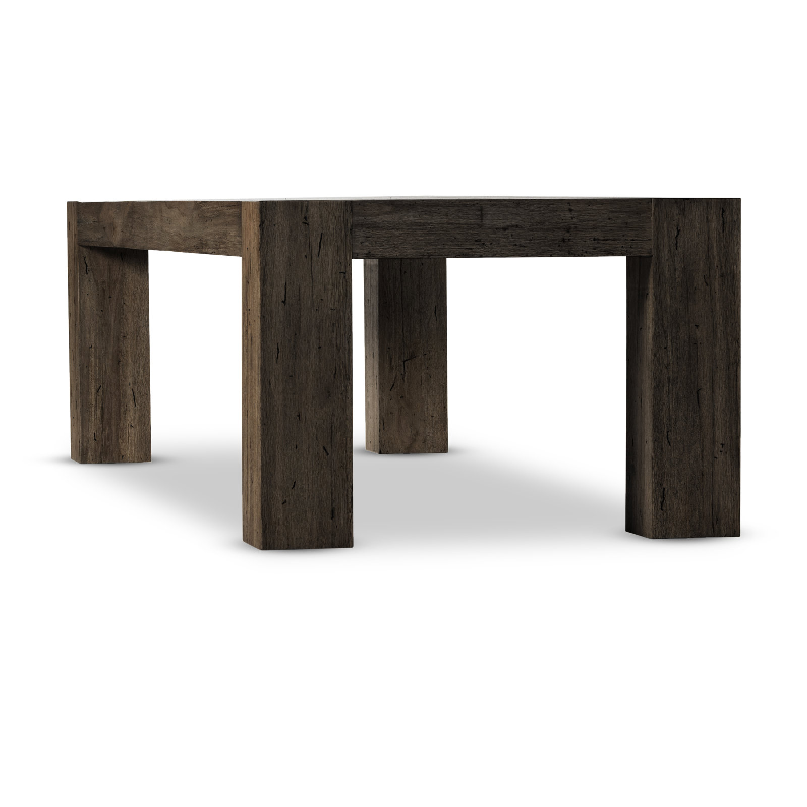 Lockney 108'' Dining Table, Ebony Rustic Wormwood Oak, 30'' H x 108'' W x 43'' D