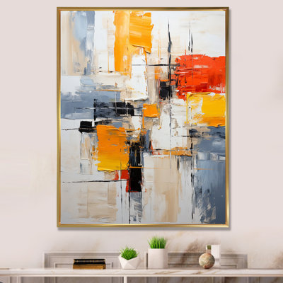 Abstrait minimaliste décolorés - peinture abstraite, art mural
