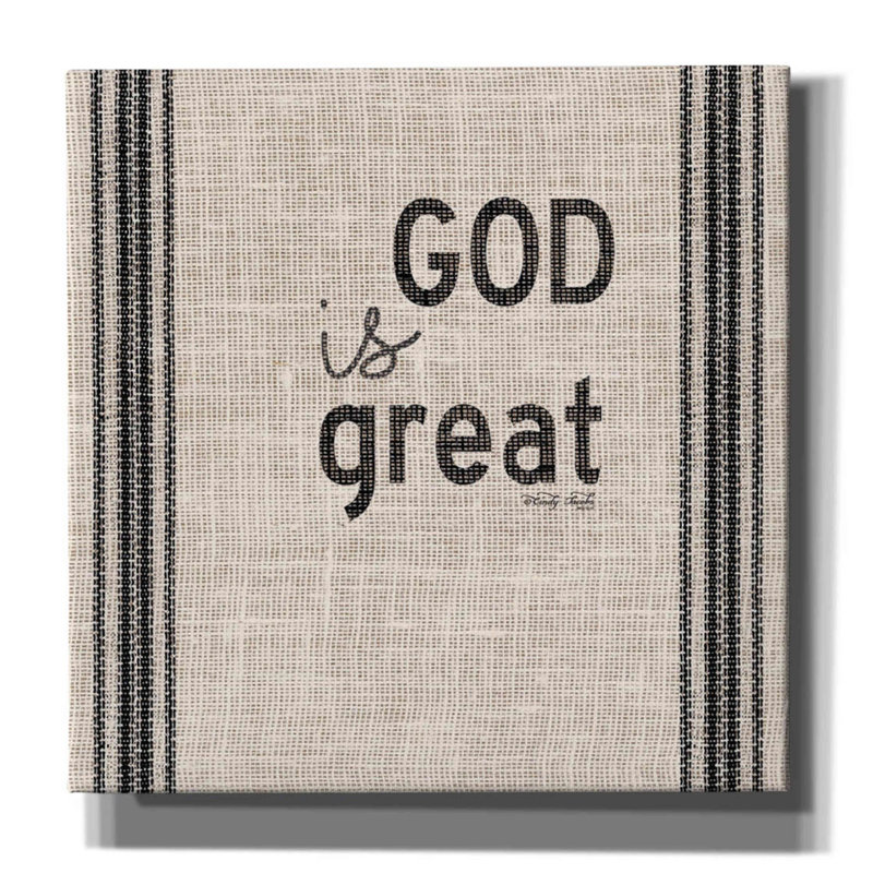 «God is Great» par Cindy Jacobs, art mural sur toile, H 12 po x l 12 po x P 0,75 po
