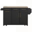 Multifunctional Rolling Kitchen Island With 2 Pull Out Cabinet Organizers, Rubber Wood Drop Leaf, And Built-In Power Outlet For Enhanced Storage And Convenience-1590680150