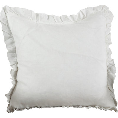 Leona Collection Ruffled Linen Reversible Throw Pillow