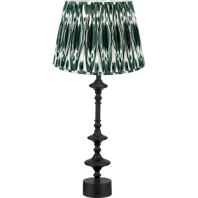 Benil Metal Table Lamp, Green, Cotton/Cotton Blend