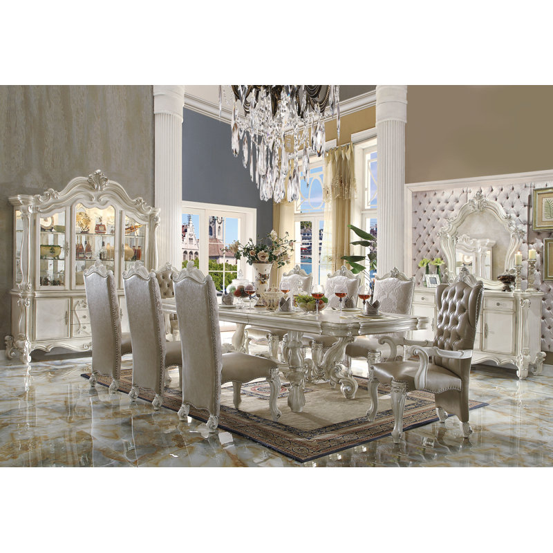 Thebault Extendable Dining Table, Bone White