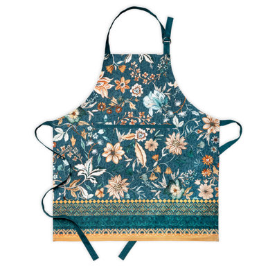 Maison d'Hermine Luxury Loft - Dark Teal 100% Cotton Apron - 27.5" x 31.5"