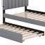 Lit plateforme tapissier simple avec lit gigogne Teddy-2078663968