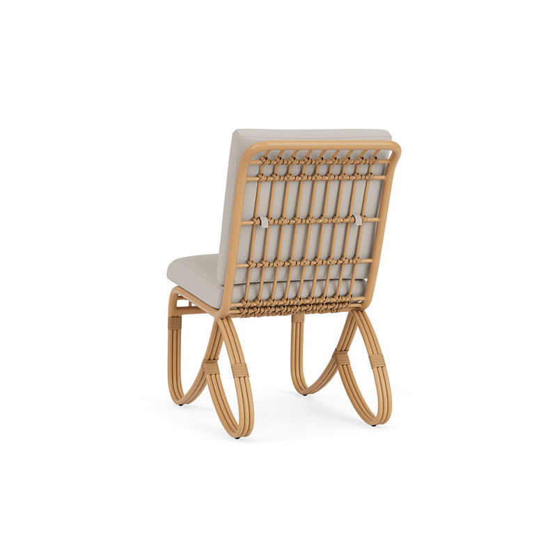 Riviera Outdoor Dining Side Chair, Azulu Twine