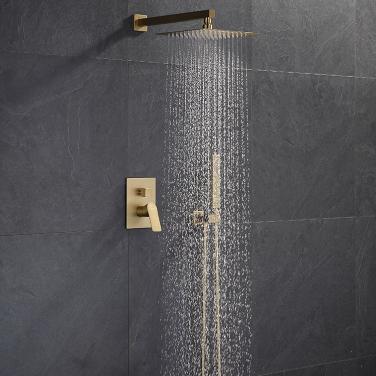 Napoli Marion Wall Mount Hot and Cold Mixer Rain Shower Set with Adjustable Handheld Sprayer