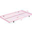 Lit superposé en métal rose avec lit gigogne - chambre à coucher moderne et élégante, solution peu encombrante, cadre pour la longévité, utilisation silencieuse et stable, capacité de bruit élevée, escalier sécuritaire, structure simple sur deux, facile à assembler