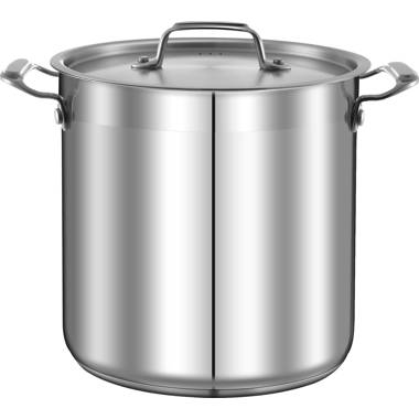 Nutrichef 20 Quart Gray Stainless-Steel Cookware Stockpot