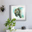 Buffalo on Blue - Cadre photo, reproduction d'art sur papier-426885800-426885805