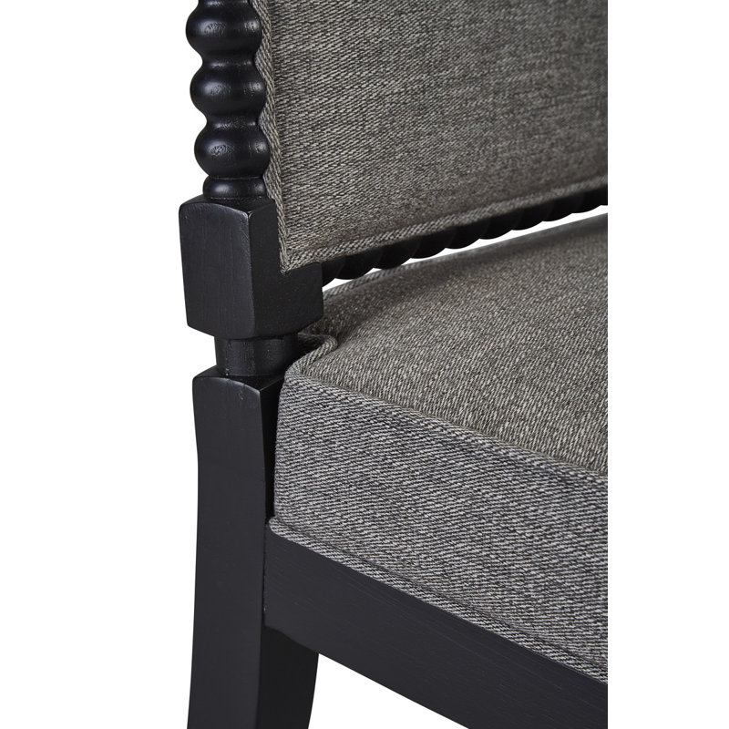 Sara Upholstered Dining Chair, Gray, Black
