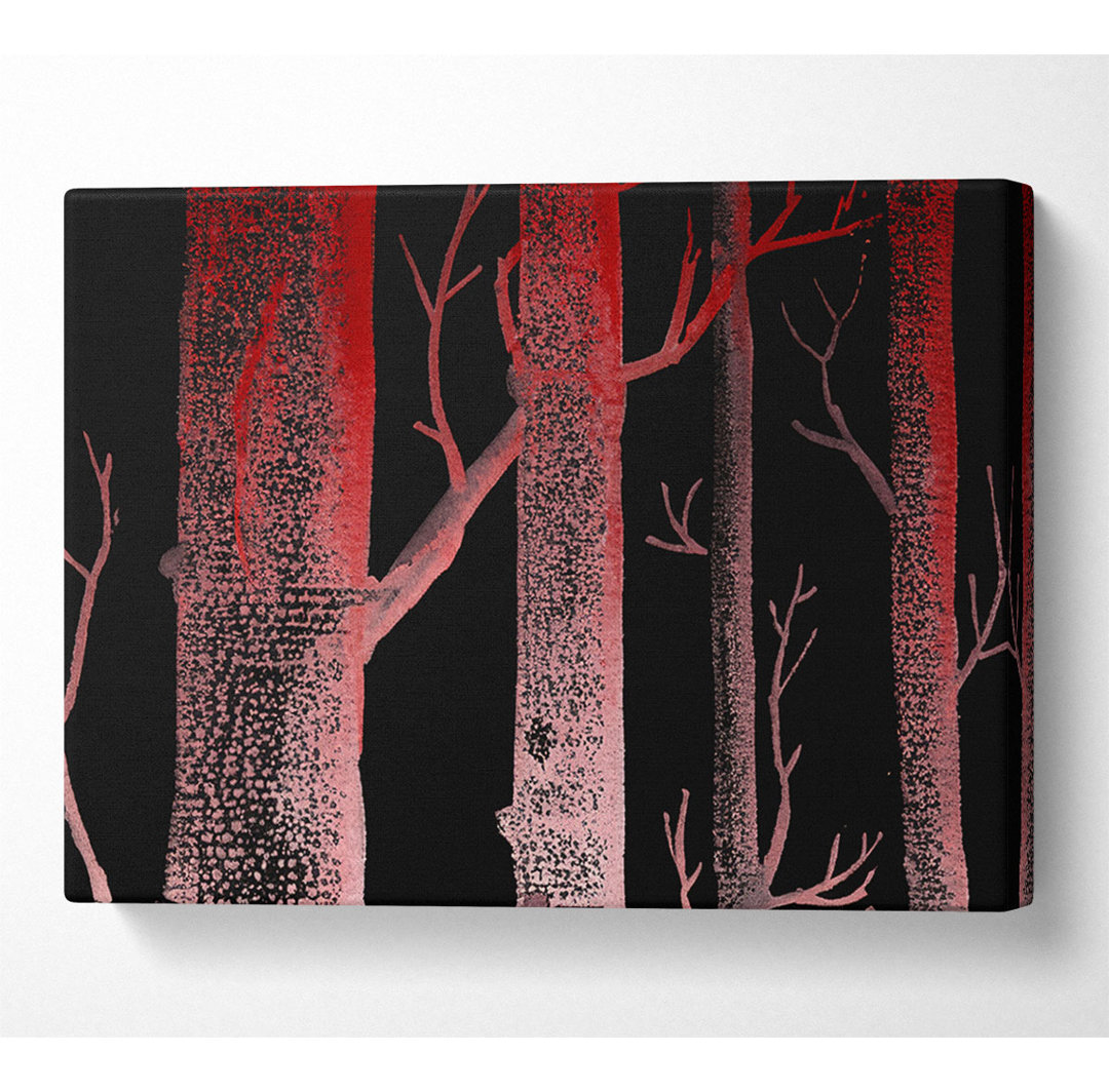 Red Night Trees - Kunstdrucke auf Leinwand